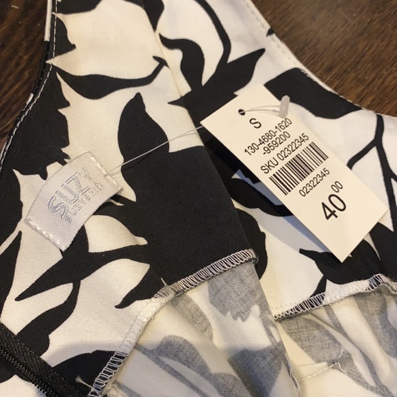 Suzy Shier black and white floral dress SizeS - Picture 6 of 6
